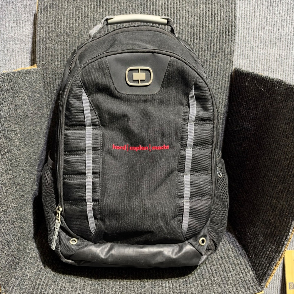 OGIO Backpack Unisex OS Black Laptop Bag Hord Coplan Macht Logo Tech Travel